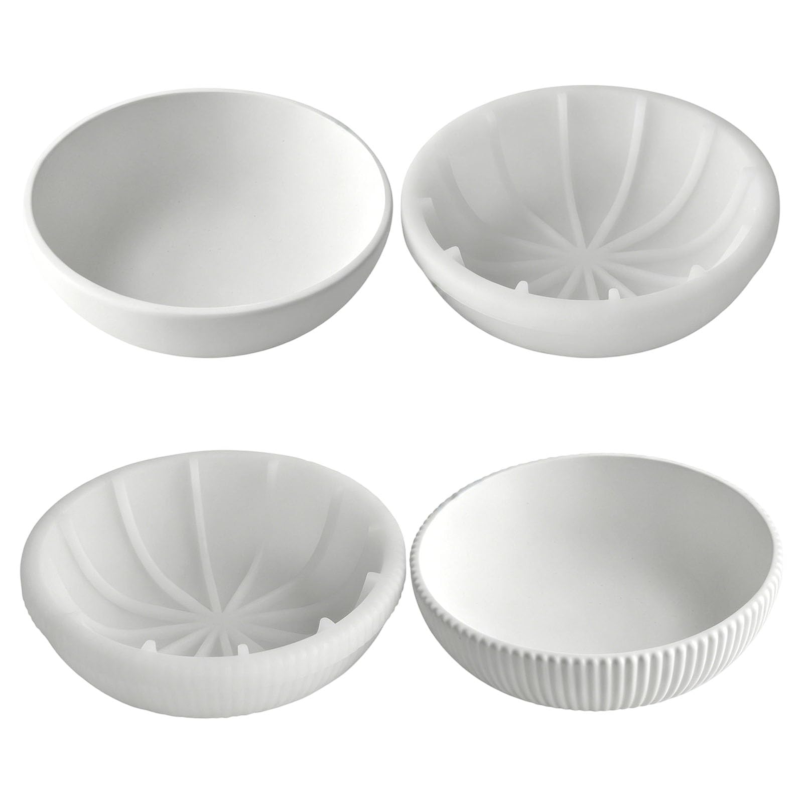 Oxxggkao 2Pcs Round Bowl Silicone Molds for Resin Casting Making Container Decorative Flowerpot Concrete Planter Elastomer Cast Round