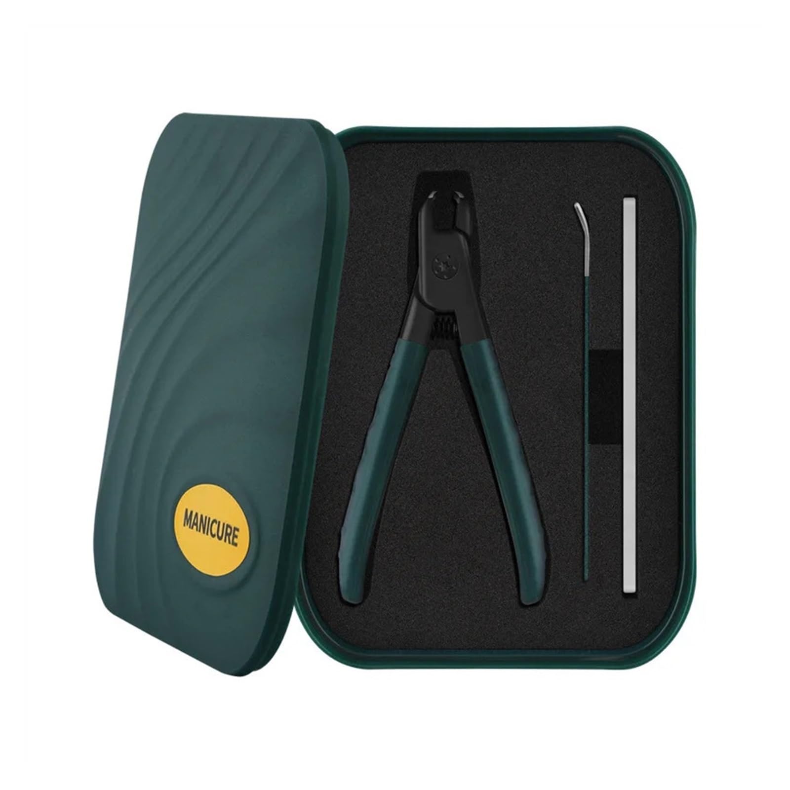 Maniküre Set Großes High-End-Set for Originale Nagelknipser for zu Hause, spritzwassergeschützt, große Öffnung, einzelner hochwertiger Nagelschneider Profi Nagelknipser Set(Green)
