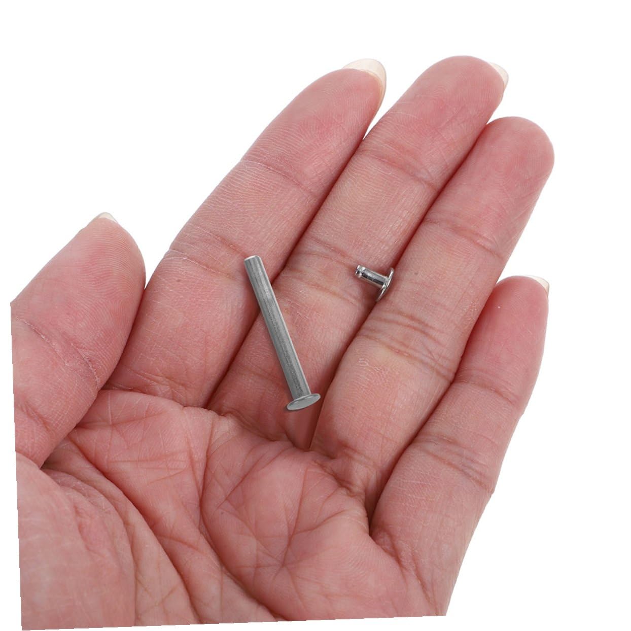 STOBAZA Kit 12 Pezzi Perni e Rivetti per Ventaglio Pieghevole 3 MM Accessori di Ricambio per Riparazione Ventagli Portatili Chiodi a Testa Tonda per Uso Fai da Te