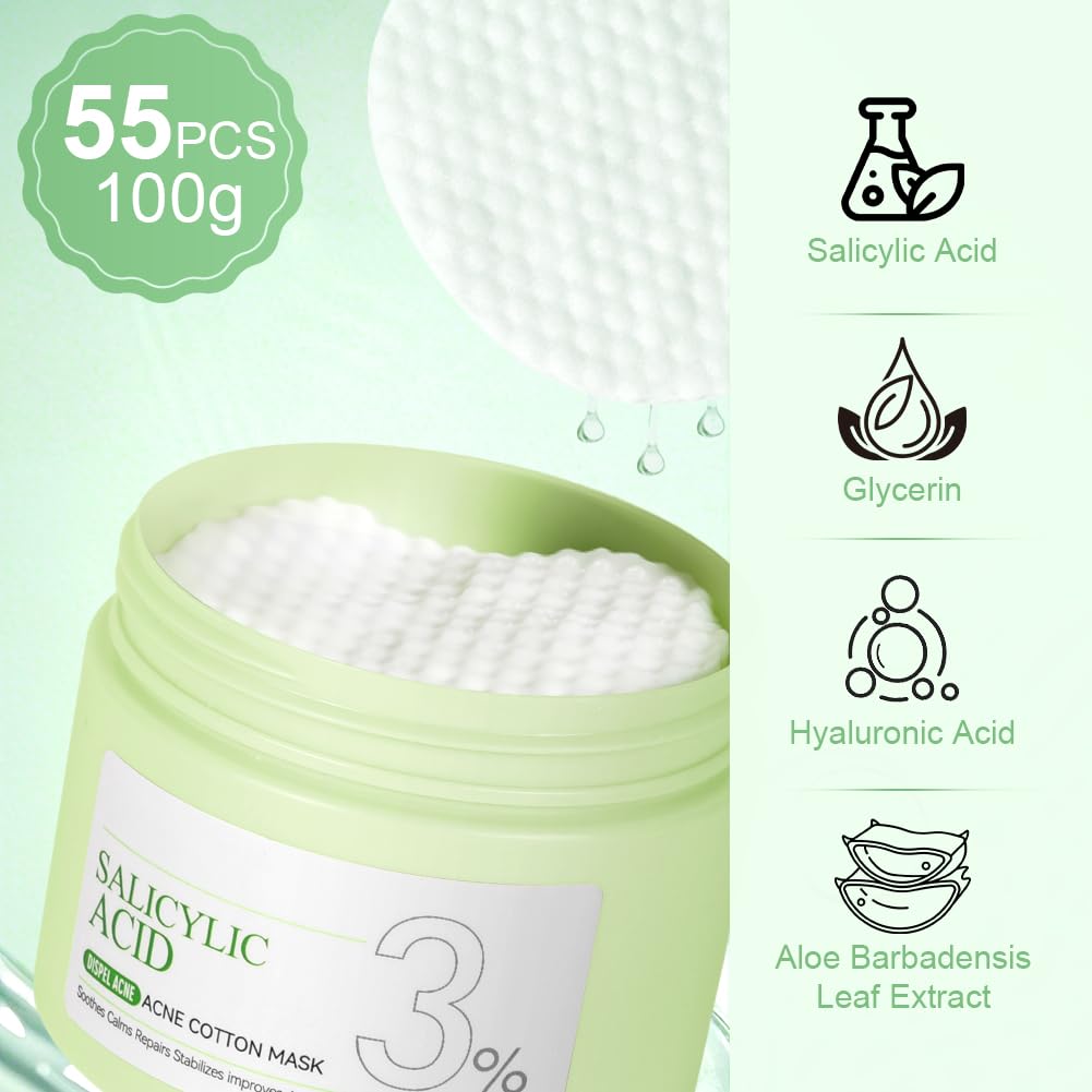 LOPHE Exfoliating Face Pads, Dual-Sided Toner for Pore Minimizing & Oil Control - Image 2
