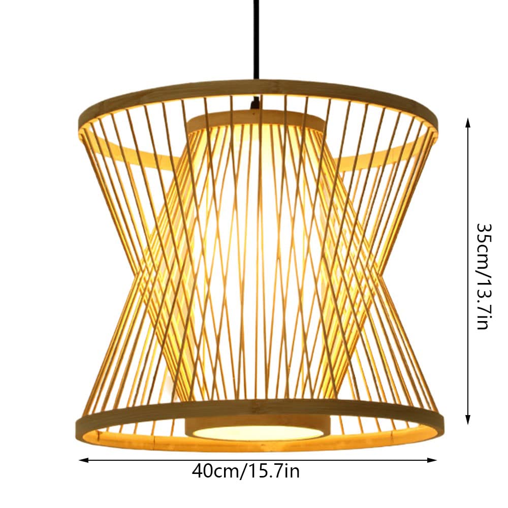 Bambù Lampada Da Casa Lampada Naturale Per L’industria Lampadina Antiquata, Pendolare Con Le Lance, Ecc
