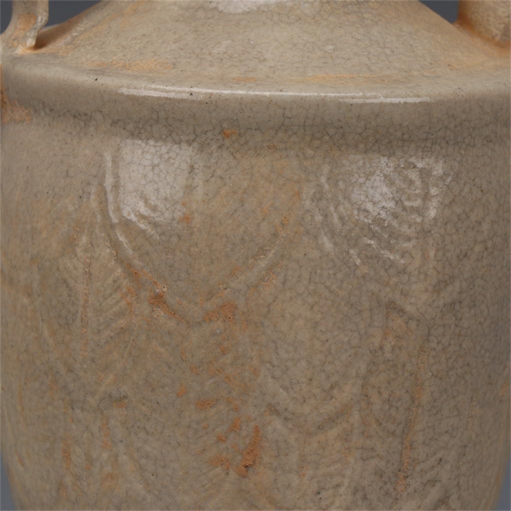 FMURY Hutian Kiln White Glaze Handle Pot Antique Imitation Excavated Ancient Porcelain Ornaments Collectibles
