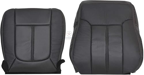 Richmond Auto tapicería Repuesto completo de fundas de asiento perforadas para el lado del conductor, negro (compatible con 11 12 13 14 15 16 Ford