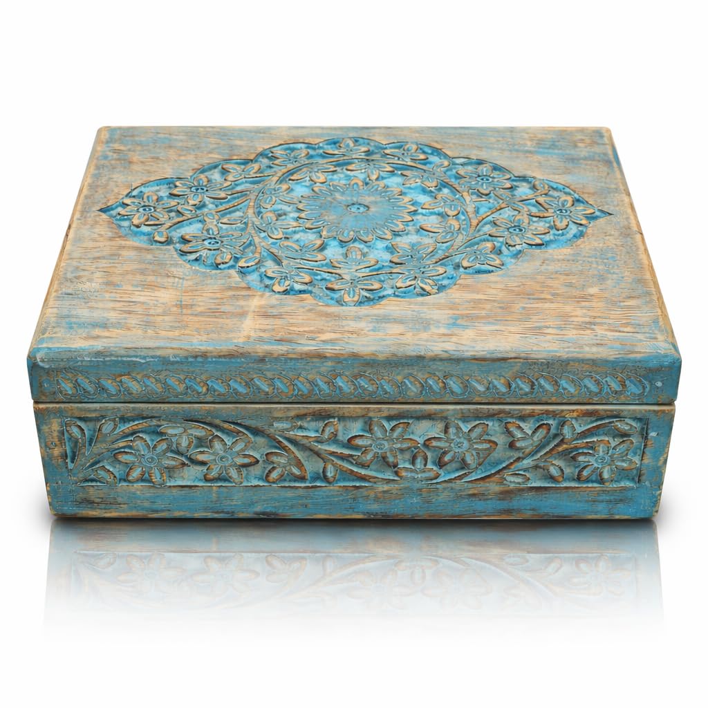 Boîte à bijoux boîte de rangement déco bois pour une table de chevet ordonnée