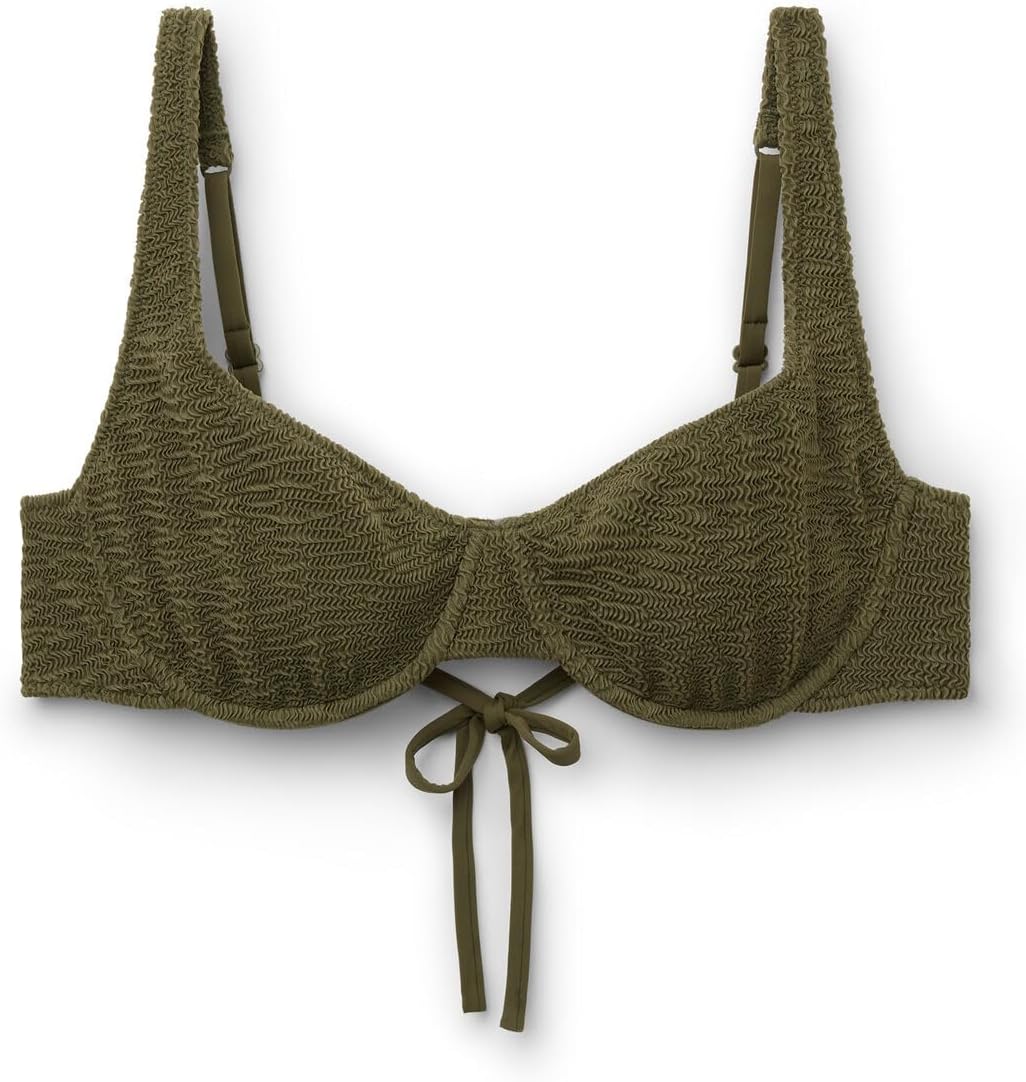 CALZEDONIA Woman's Balconette Swimsuit Top Crinkle Waves