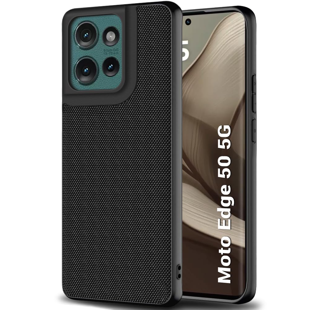 TheGiftKart Back Cover Case for Motorola Moto Edge 50 5G | Slim & Lightweight | Ultra-Premium Design | Camera Protection Bump | Fabric Texture Case Cover for Motorola Moto Edge 50 5G (PC & TPU, Black) (B0DDGS9NWS) Amazon Price History, Amazon Price Tracker