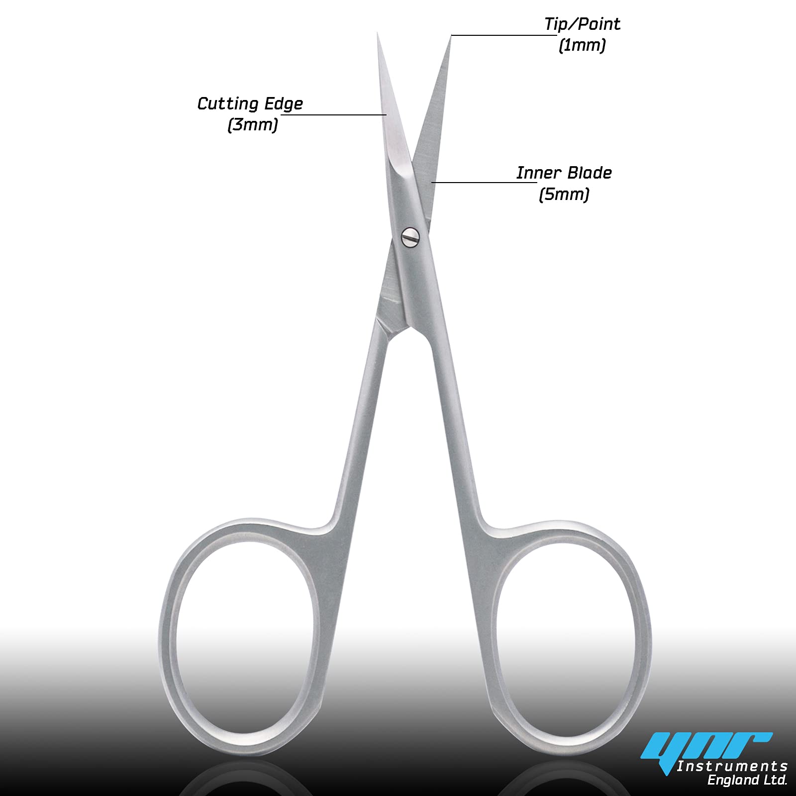 Nail Scissors Professional Cuticle Scissors Extra Strong Straight Curved Manicure Nail Art Scissors (CS-06)