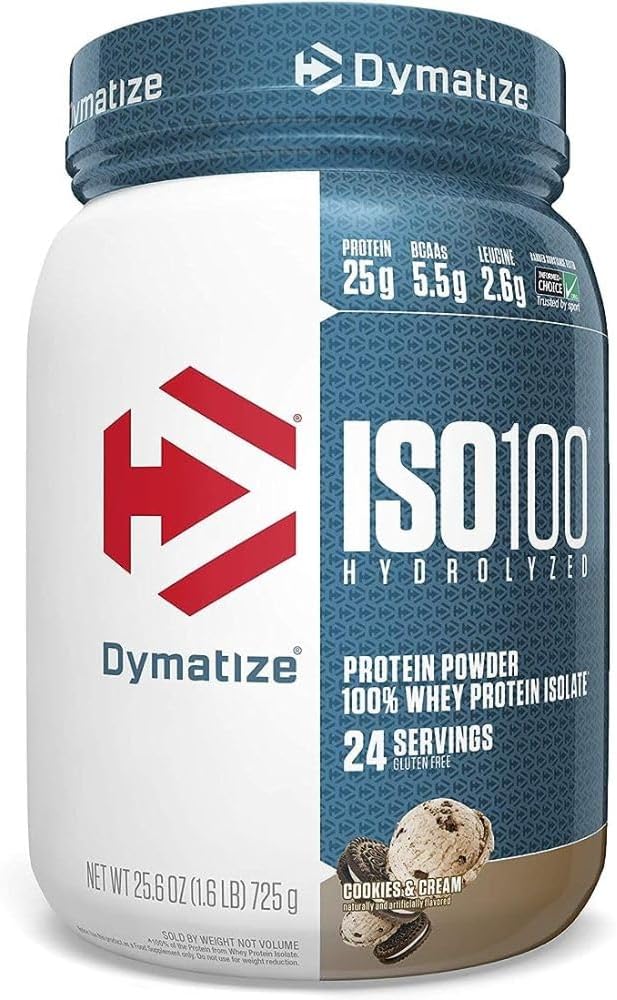 Dymatize ISO 100 Carb Whey Cookies And Cream, 1.6 lb