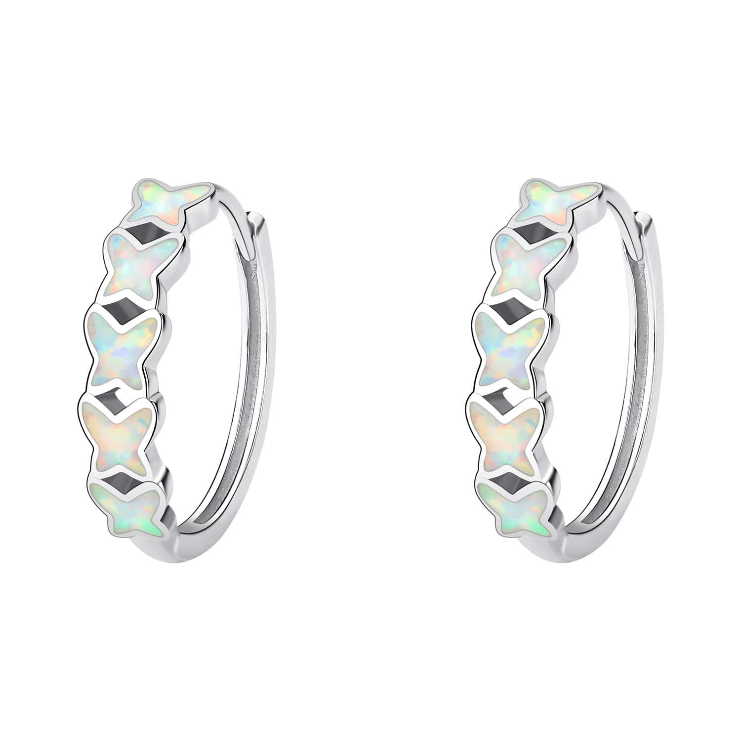 MariafashionEar Crawler, Mariafashion Cuff Earrings Sterling Silver Ear Climber Butterfly Diamond Zircon Stud Earrings (butterfly ear cuff), Crystal Gemstone Rhinestone, Cubic Zirconia