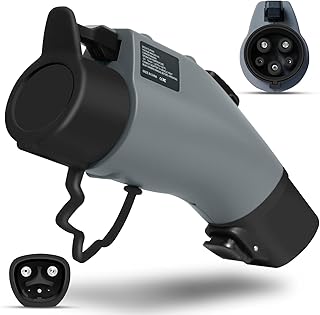 Tesla Charger to J1772 Adapter, 60A/250V AC Max, Fit for All SAE J1772 EVs, Tesla Charger Adapter Supports Tesla Mobile, Wall & Destination Chargers