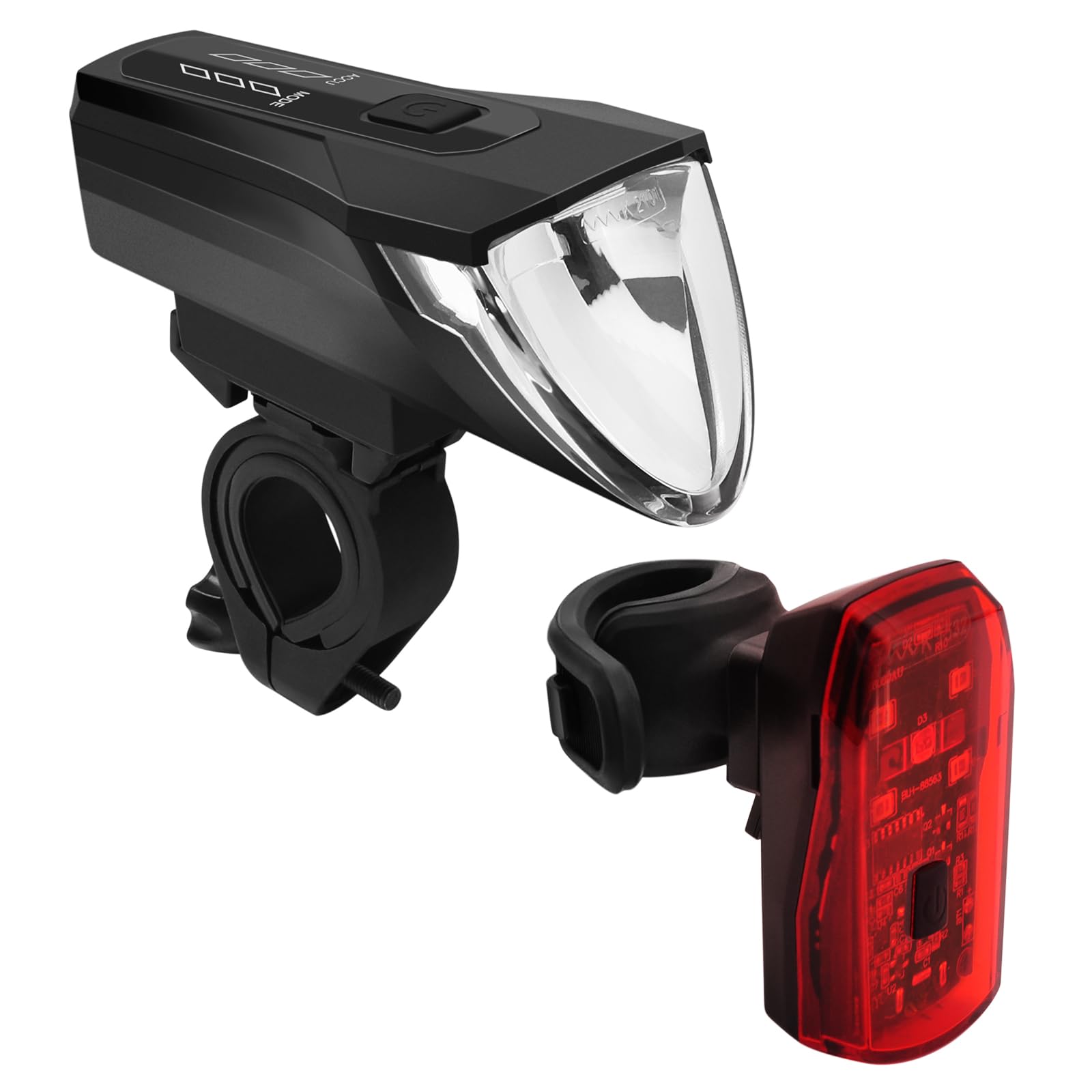 ANTELA Luci Bici Anteriori & Posteriori | USB Ricaricabile LED, con Sensore Automatico, Kit di Impermeabile Luce Bici, Ispezione dei freni, per Guida Notturna