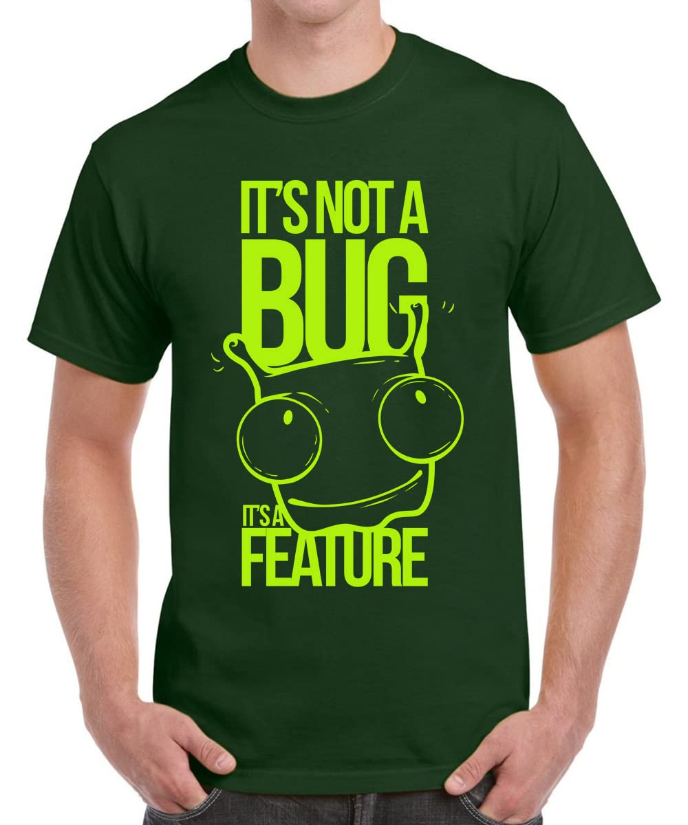 Caseria Men's Round Neck Cotton Half Sleeved T-Shirt with Printed Graphics - Bug Feature