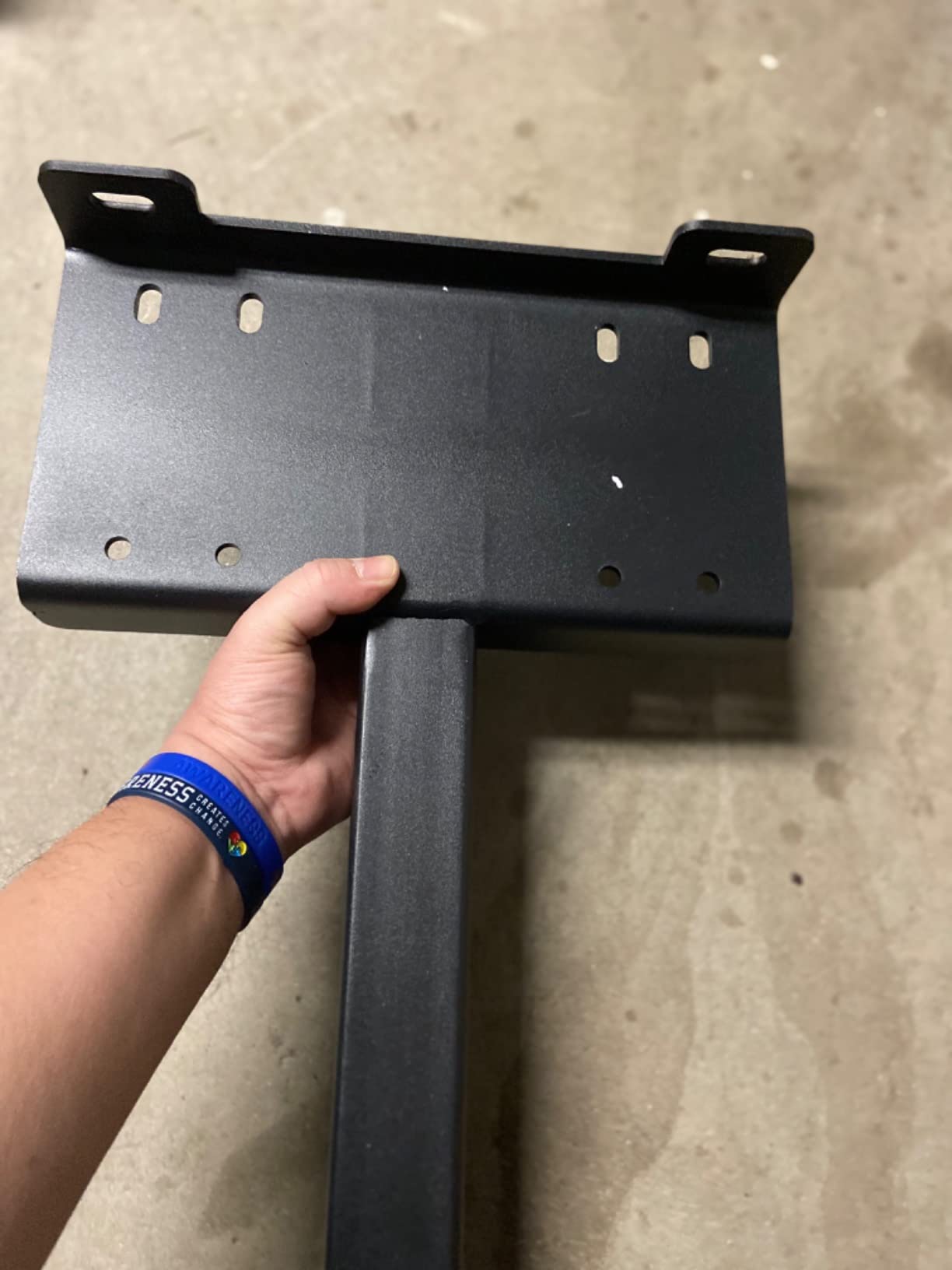 Hedday Winch Hitch Cradle Mount Plate 10 X 4 1/2 Winch Mounting With 2 Receiver Hitch For Atvs Utvs Trailer Truck And Garden Equipment Black - View #2