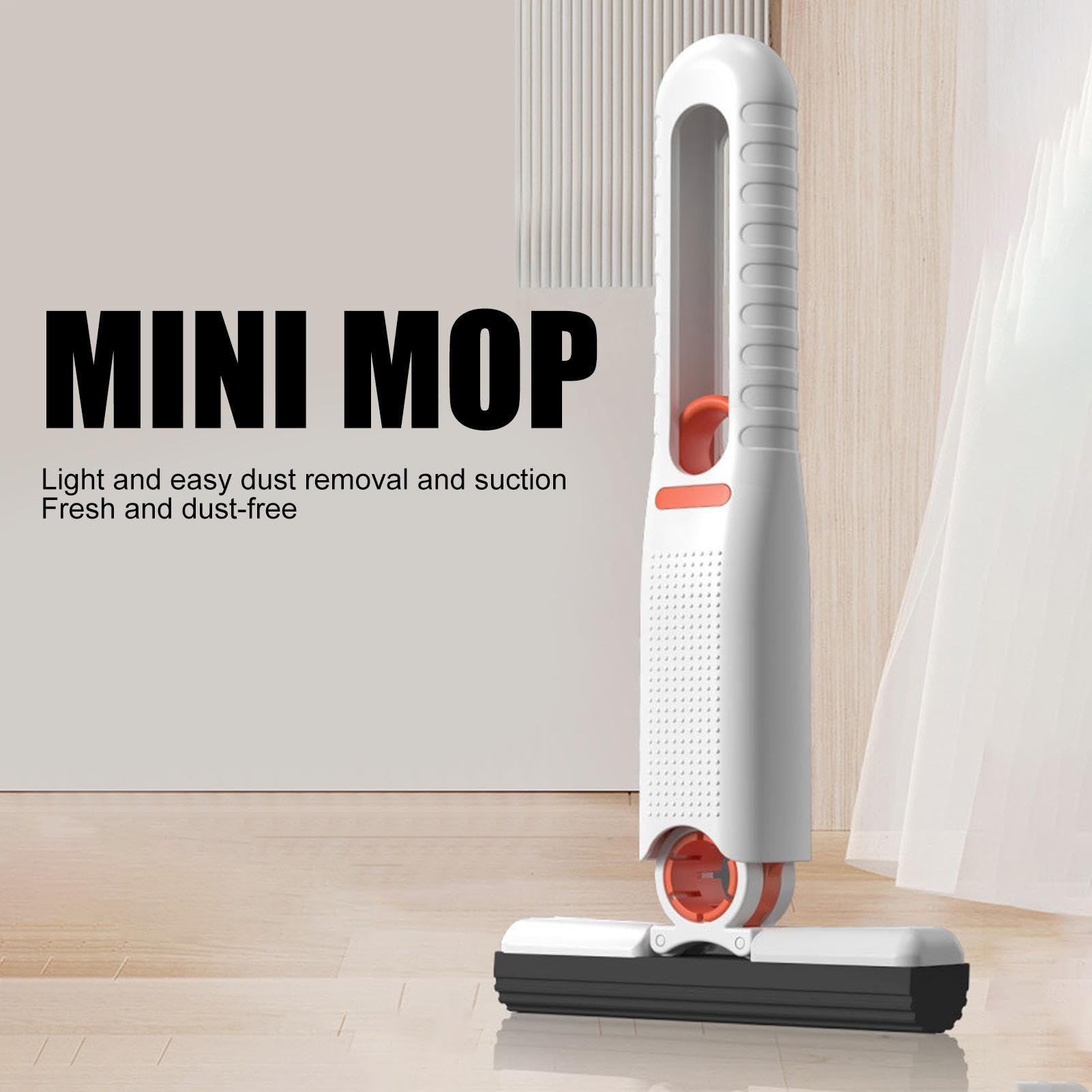 SWLECA Mini Scopa, Scopa Facile da spremere, Mini Scopa in Spugna, Mini Scopa per Bagno, Cucina, scrivania, Vetro, Soggiorno, Mini Scopa Portatile Auto-spremibile, Scopa in Spugna Quickie