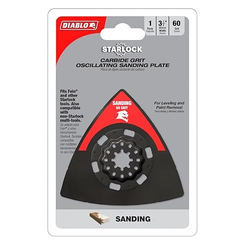 Miniatura 2 de Diablo Placa de lija oscilante Grit Starlock para una eliminación eficiente de pintura y barniz - 3-1/2", grano 60 - DOS60CGSP