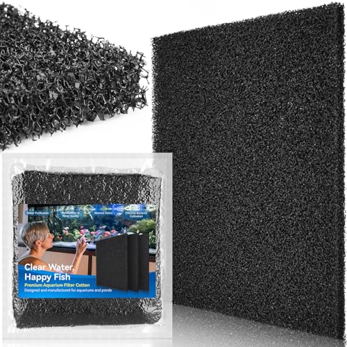 Borlech Aquarium-Filterschwamm-Pad, Filtermedien-Schaumstoffschwämme, Filterzubehör für Aquarien und Teiche (47 x 47 x 2 cm, 20 PPI, 1 Stück)