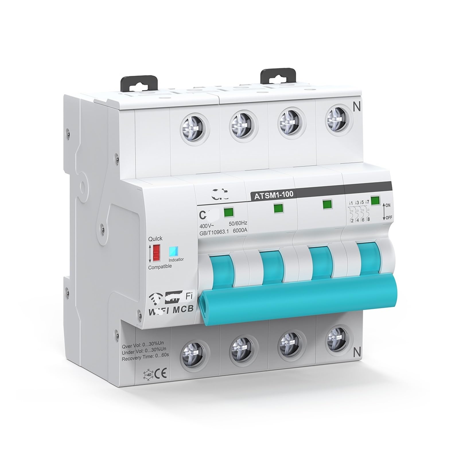 Minuterie controle intelligent avec le disjoncteur automatique 4P 100A at-C-SCB