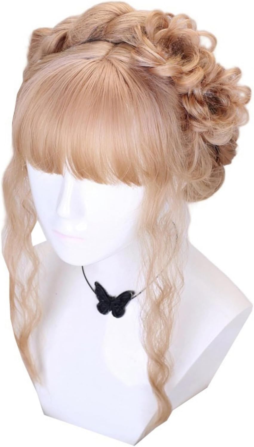 [ボズとガルヤ]ウィッグ カールヘア 编み込みスタイル 女性用 貴族風 ゴシック レトロ ヴィンテージ 変装用 演劇 撮影用 フォレ