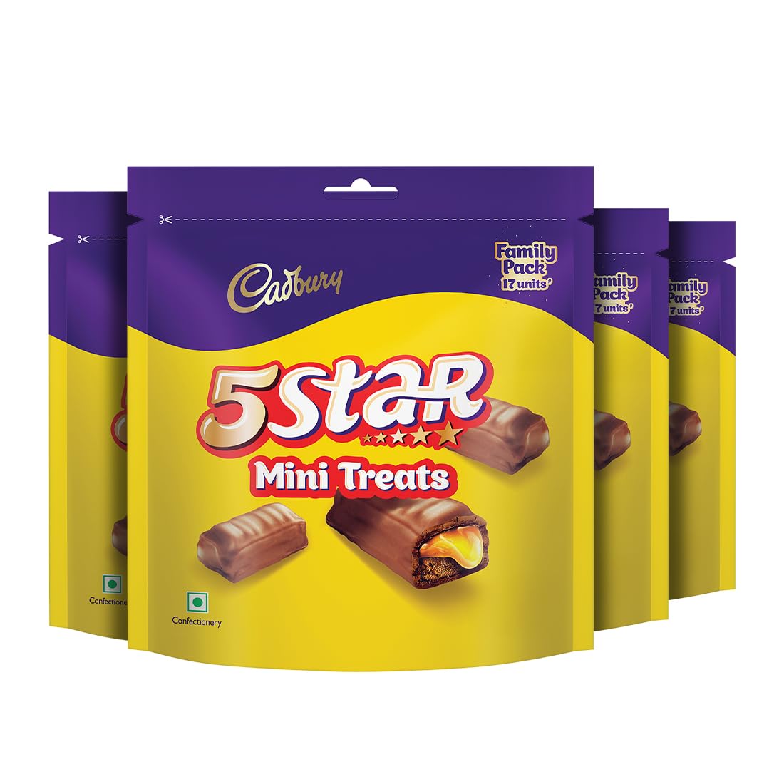 5 Star Mini Treats Chocolate Bars, 166.6 g (Pack of 4)