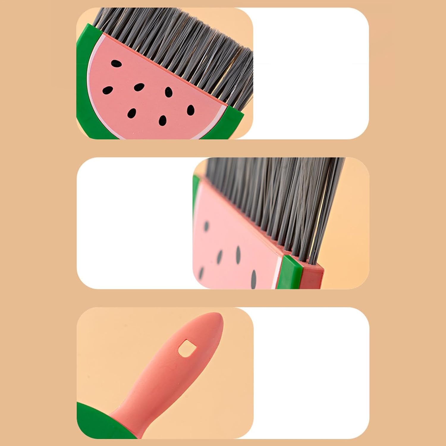 Kids Cleaning Set - Cartoon Broom and Dustpan | Child Friendly Housekeeping | Portable Dustpan Brush | Fruit Themed Cleaning Tools | Small Broom Combo | Educational Cleaning Toy for Kids Adults