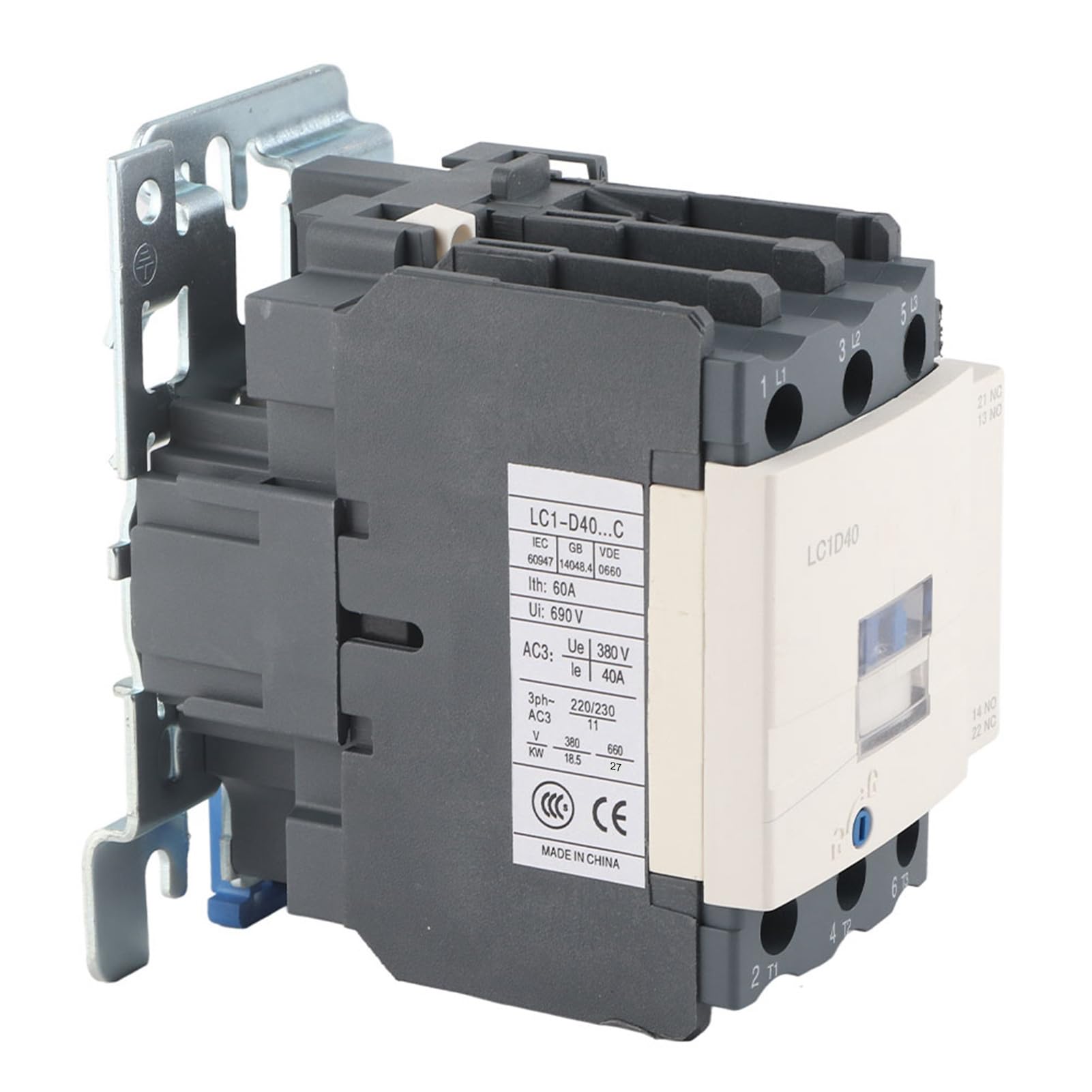Alomejor Stycznik AC 220V 40A do zastosowań Przemysłowych