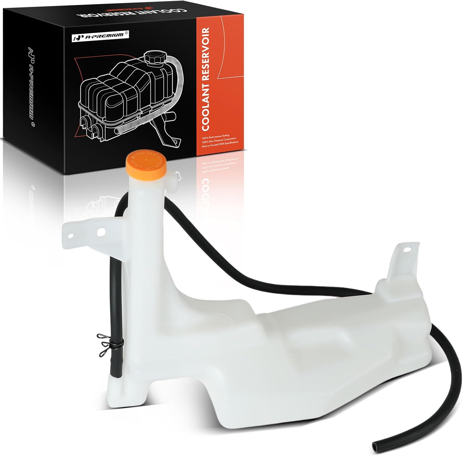 A-Premium Engine Coolant Overflow Recovery Reservoir Tank [with Cap & Hose] Compatible with Nissan Pathfinder 1999 2000, 3.3L - Front Side