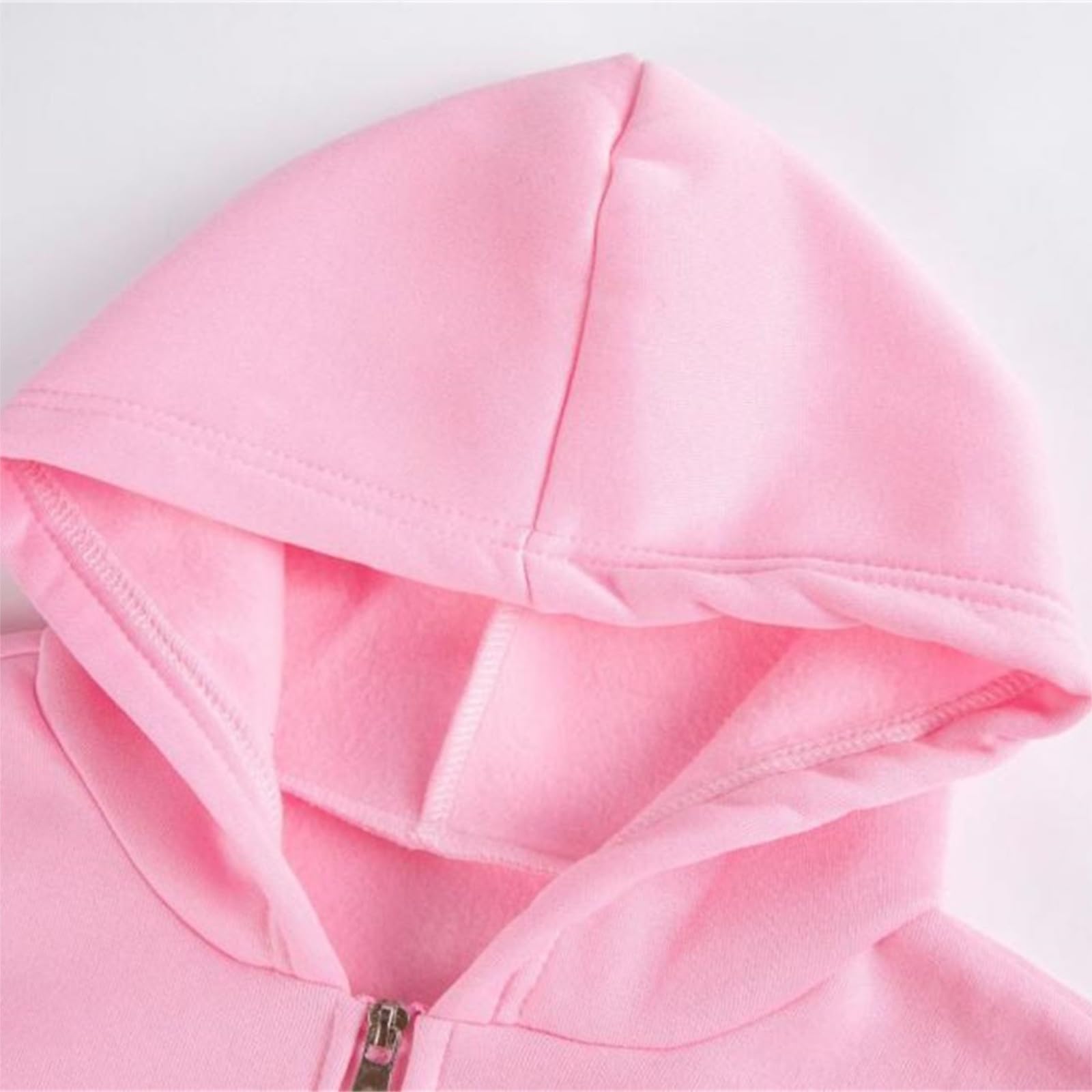 Generisch 2026 2-teiliger Fleece-Trainingsanzug mit Kapuze für Mädchen weiches bequemes Sport-Outfit mit langärmligem Oberteil und Hose zum Spielen und für die Freizeit
