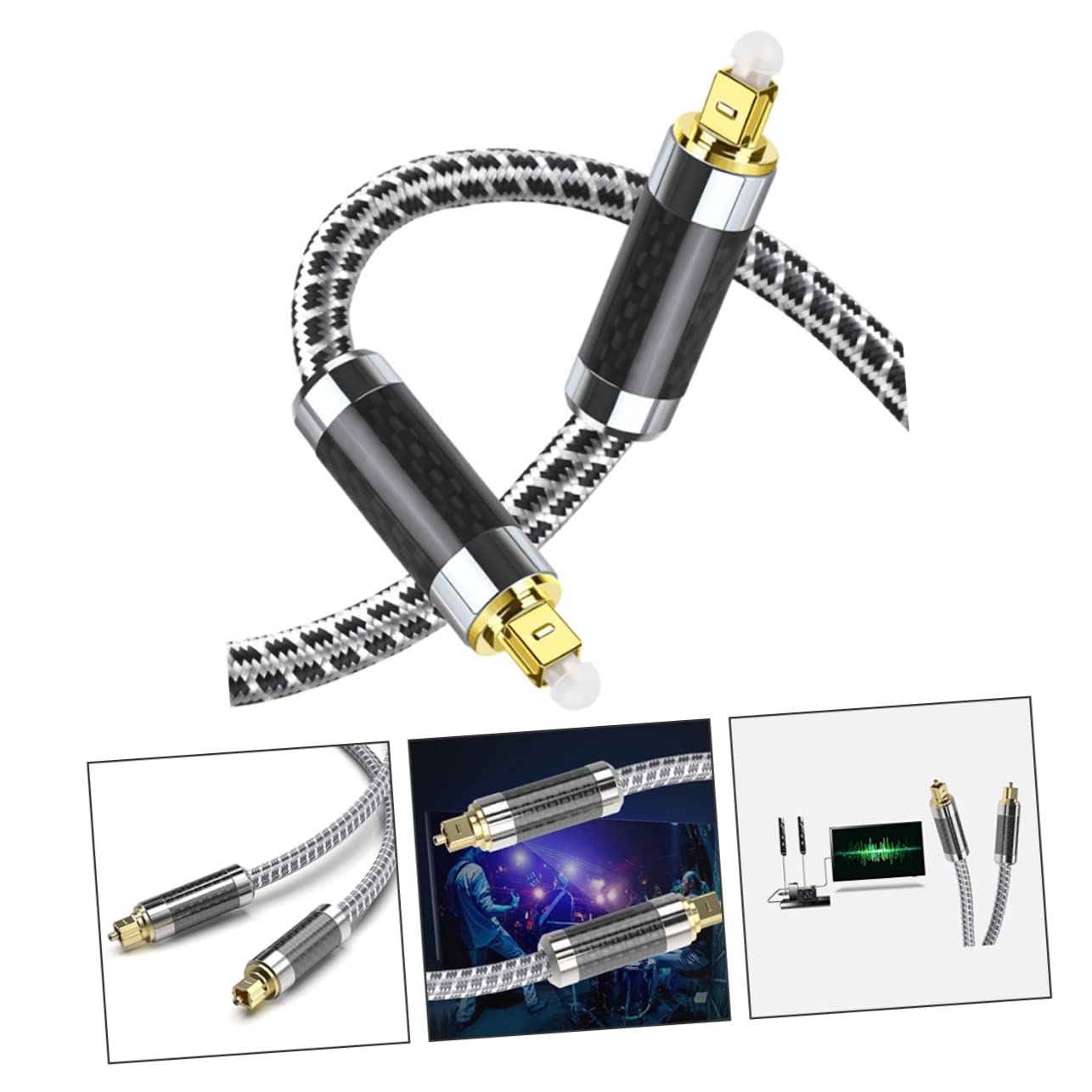 Optical Fiber Audio Cable Digital Optical Audio Cable for Home Theater Plated Contacts for Conductivity Signal Quality