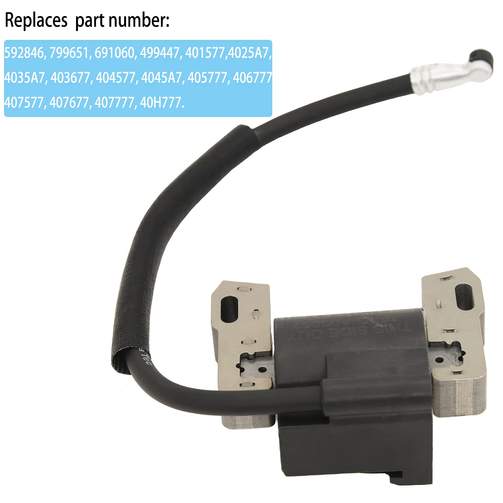 Kompatibel mit 592846 Zündspule kompatibel mit Briggs & Stratton Intek V-Twin 18-22HP Motor ersetzt 799651 691060 401577