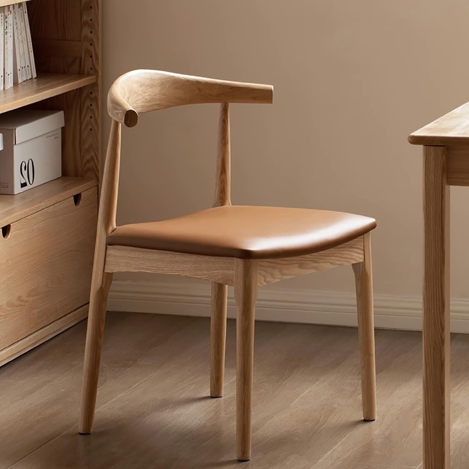 Amazon.co.jp: ZHUIYI 無垢材ダイニングチェア 2点セット 北欧 PU