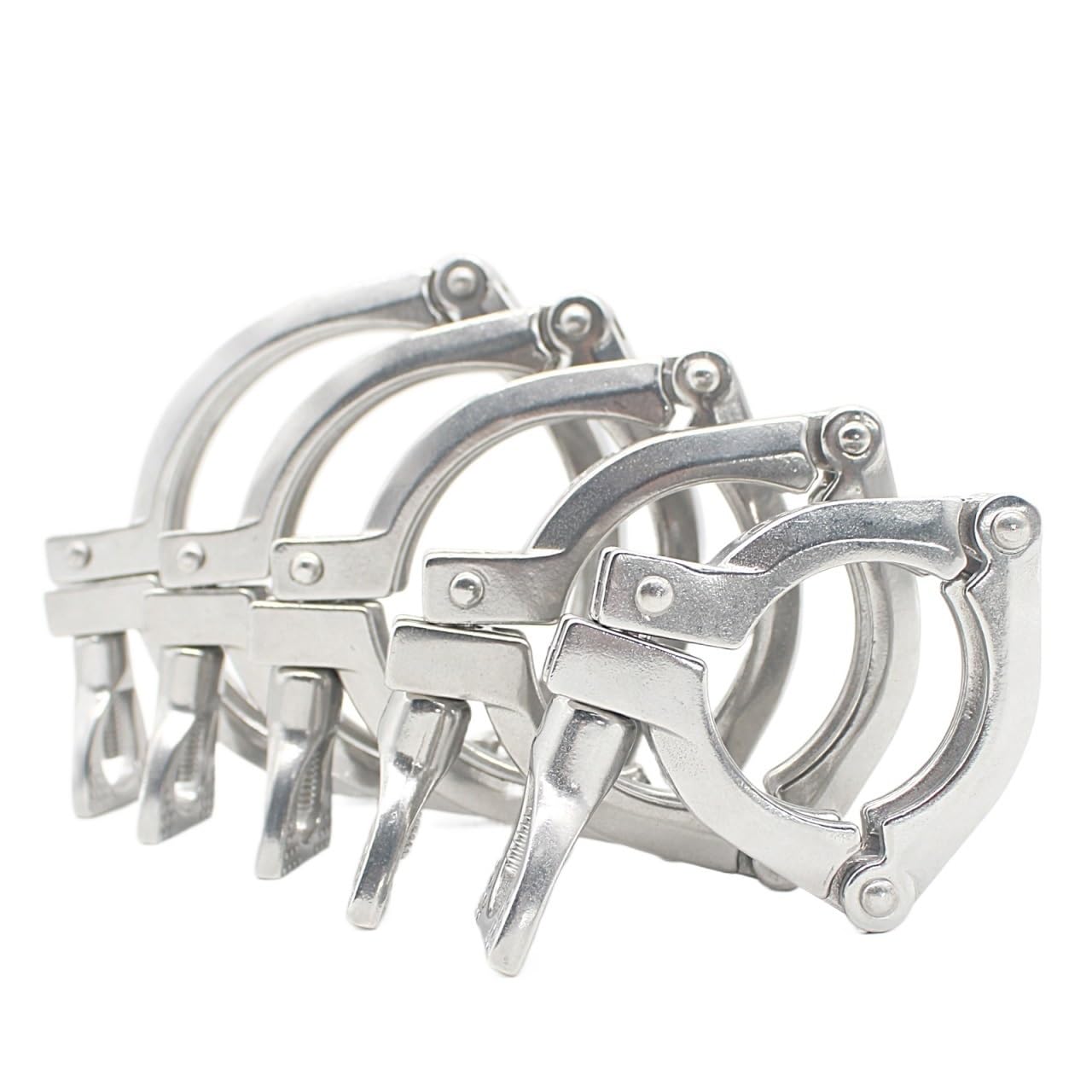 AARTERZZA SS304 Three Segment Heavy Duty Tri-Clamp 1.5"-8" tri Clamps fit ferrules(TC217MM)