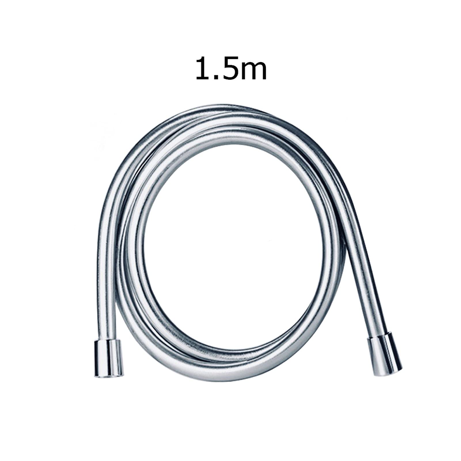 QUNINE Brauseschlauch, PVC-Hochdruck, 1,5 m, 2 m, verwickelungsfrei, glatter PVC-Brauseschlauch für Badewanne, Handbrause, Flexibler Brauseschlauch (2 m) (2 m) (1,5 m)