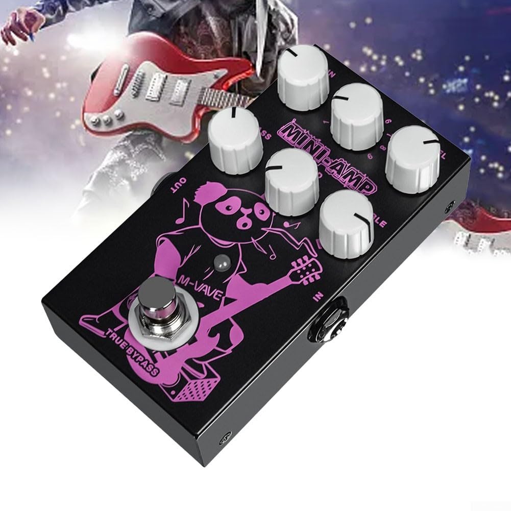 Pédale d'effet de simulation de guitare, pour pédale de préampli MVAVE MINI AMP, 9 effets d'ampli classique, égaliseur 3 bandes, True Bypass