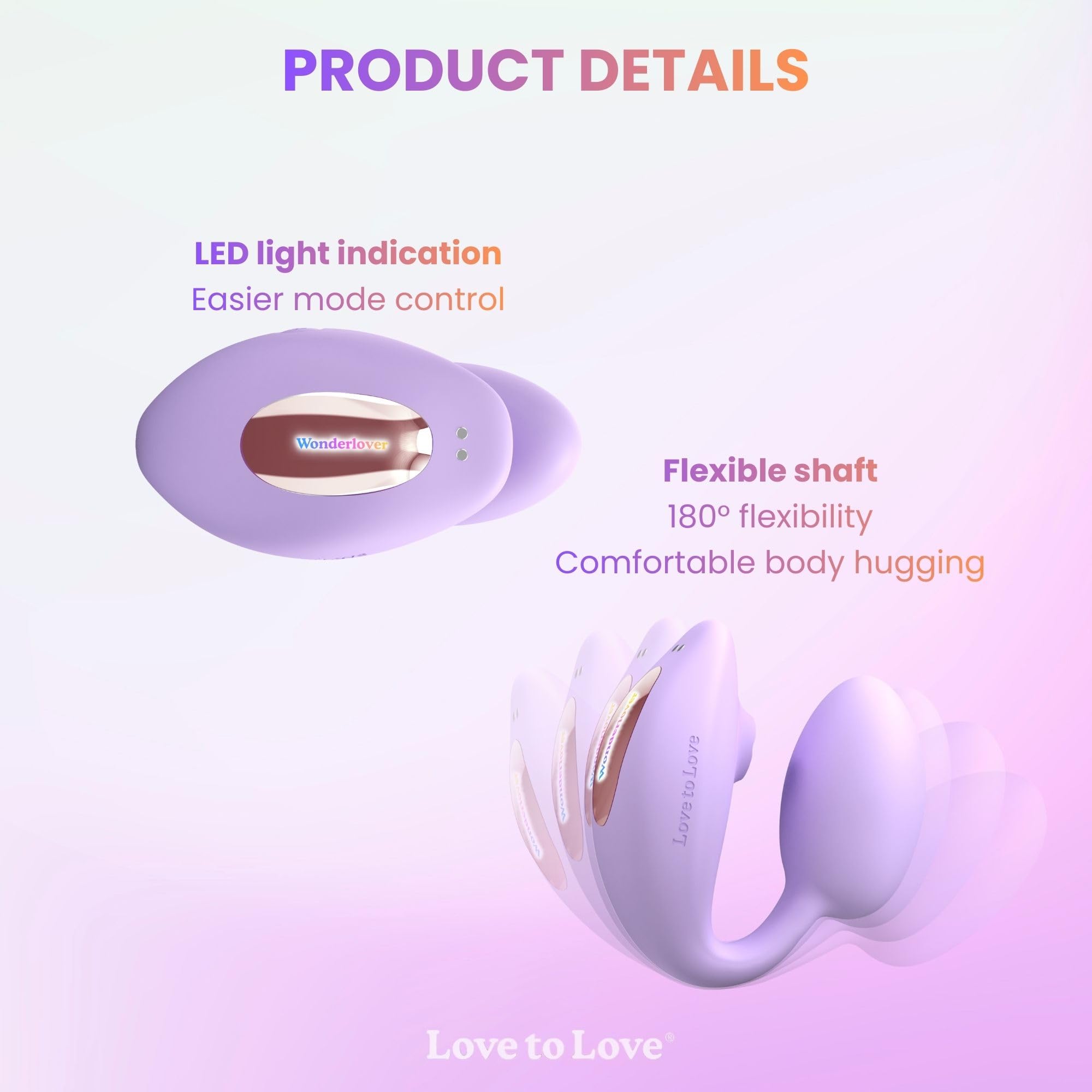 Love to Love Wonderlover – Sex toy ovetto vibrante con telecomando a distanza, doppia stimolazione clitoride & punto G, tecnologia flapping, 9 modalità, impermeabile, utilizzo a mani libere
