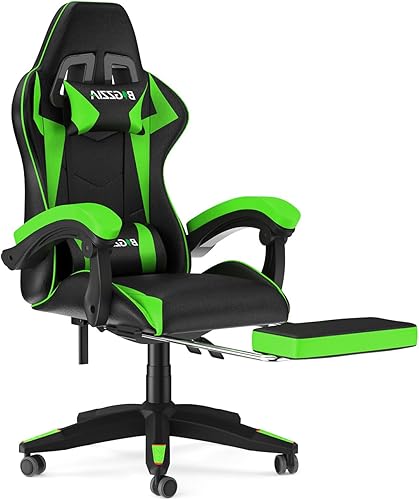 Miniatura 22 de Gaming Chair with RGB LED Lights, High Back Ergonomic Computer Gamer Chair with Headrest and Lumbar Support, Racing Style Reclining Game Chair for