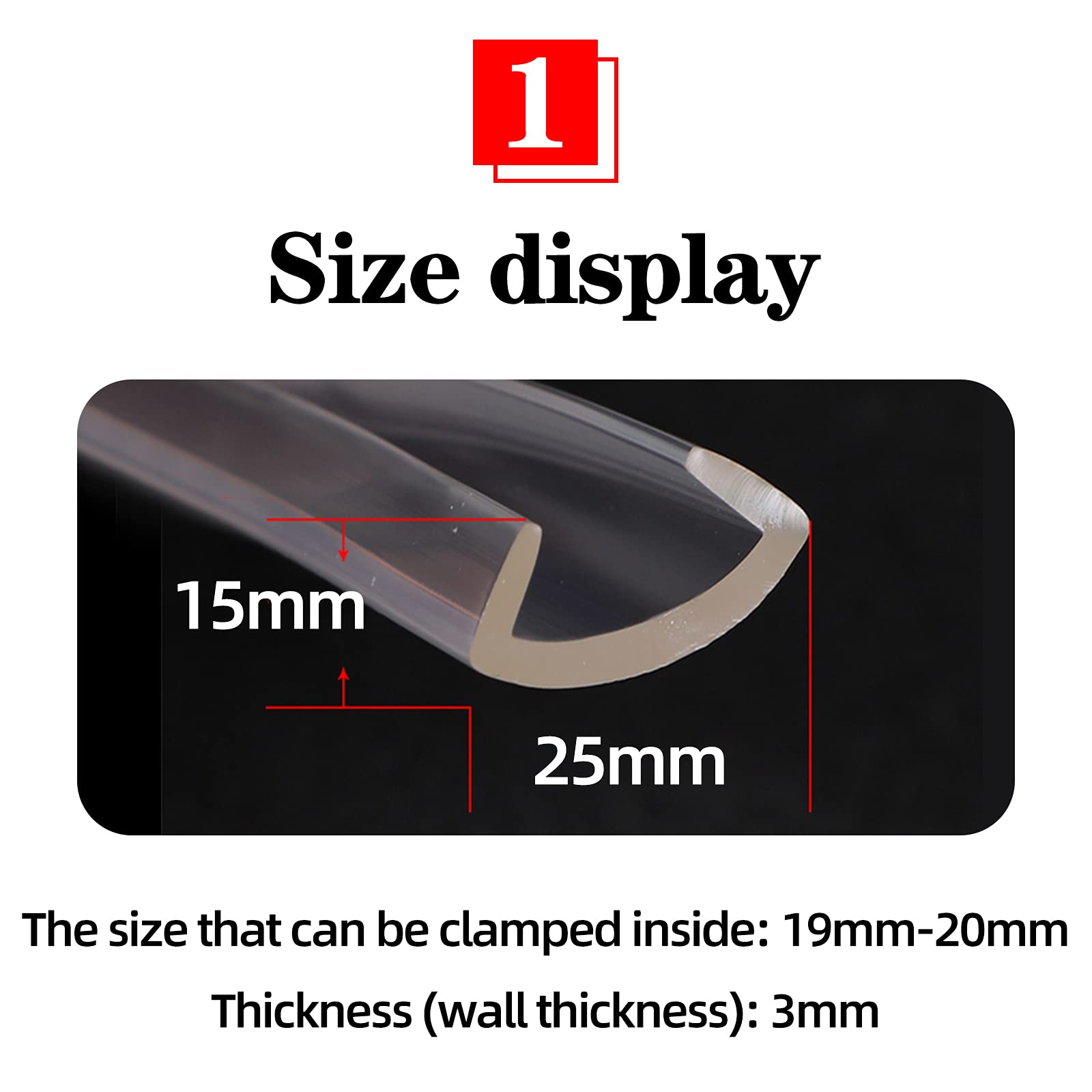 Guarnizione In Gomma A U Trasparente - 5 Metri, 15x12mm, Per Bordi E Sigillature - Foto 8