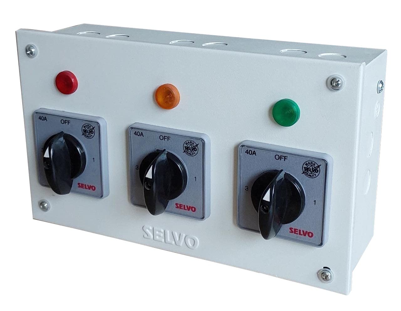 SELVO 40A Three Phase Neutral (TPN) Phase Selector Enclosure (With 1 Pole 3 ways Rotary switches fitted and Duly Wired) (B0BKLKW5VQ) Amazon Price History, Amazon Price Tracker