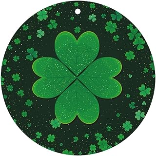 St.Patrick's Day Shamrock Green Leaf Car Air Freshener for Women Men Hanging Car Air Freshener Car Decorations New Car Scent Car Fresheners Card 2 Pcs for Car Home Office Closet Bathroom
