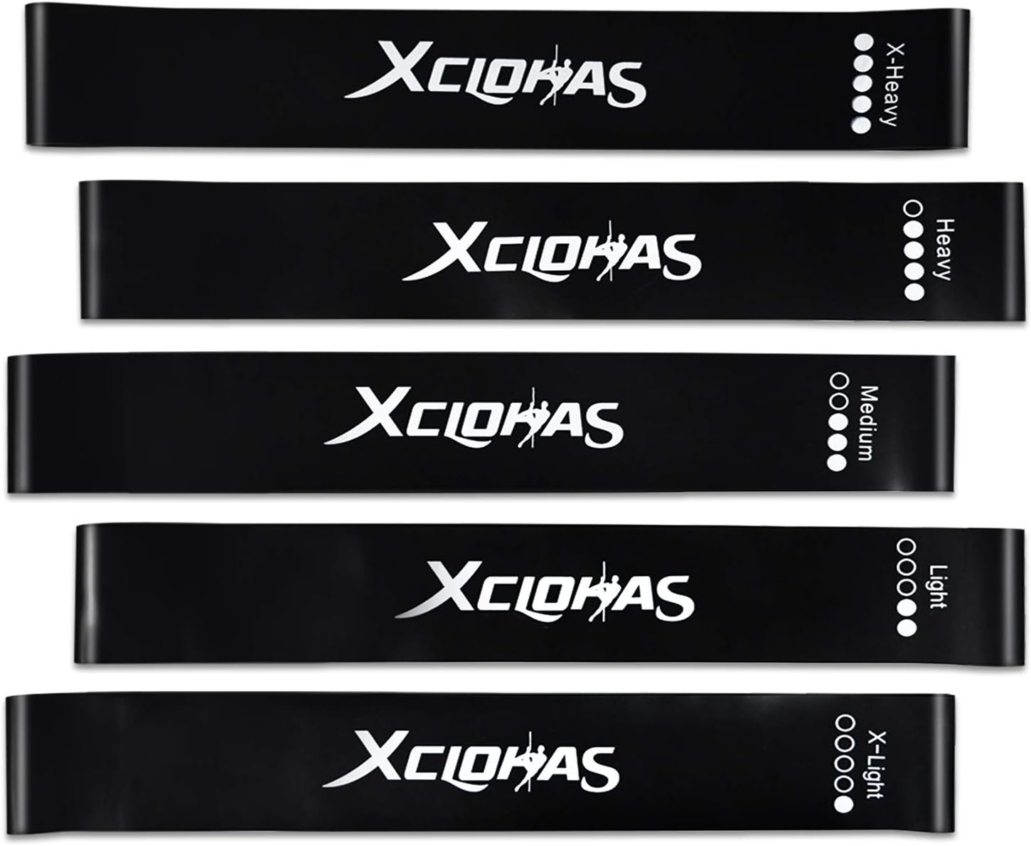 Mini Loop Resistance Bands with User Guide and Carry Bag, Exercise Bands for Legs and Butt Stretching Workout Home Yoga Fitness Training Equipment 12" x 2"