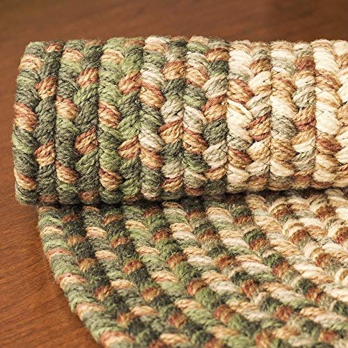 Super Area Rugs Hartford Braided Rug Made In Usa, Herb Garden,5' X 8' Oval #TOP5