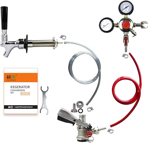 Vista 5 de BACOENG Kit de conversión de refrigerador Kegerator de montaje en puerta de grifo doble sin tanque