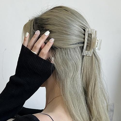 Miniatura 5 de Pinzas para el cabello con garra de plátano antideslizantes de 3 pulgadas, de caparazón de tortuga, de celuloide, de agarre fuerte, para cabello