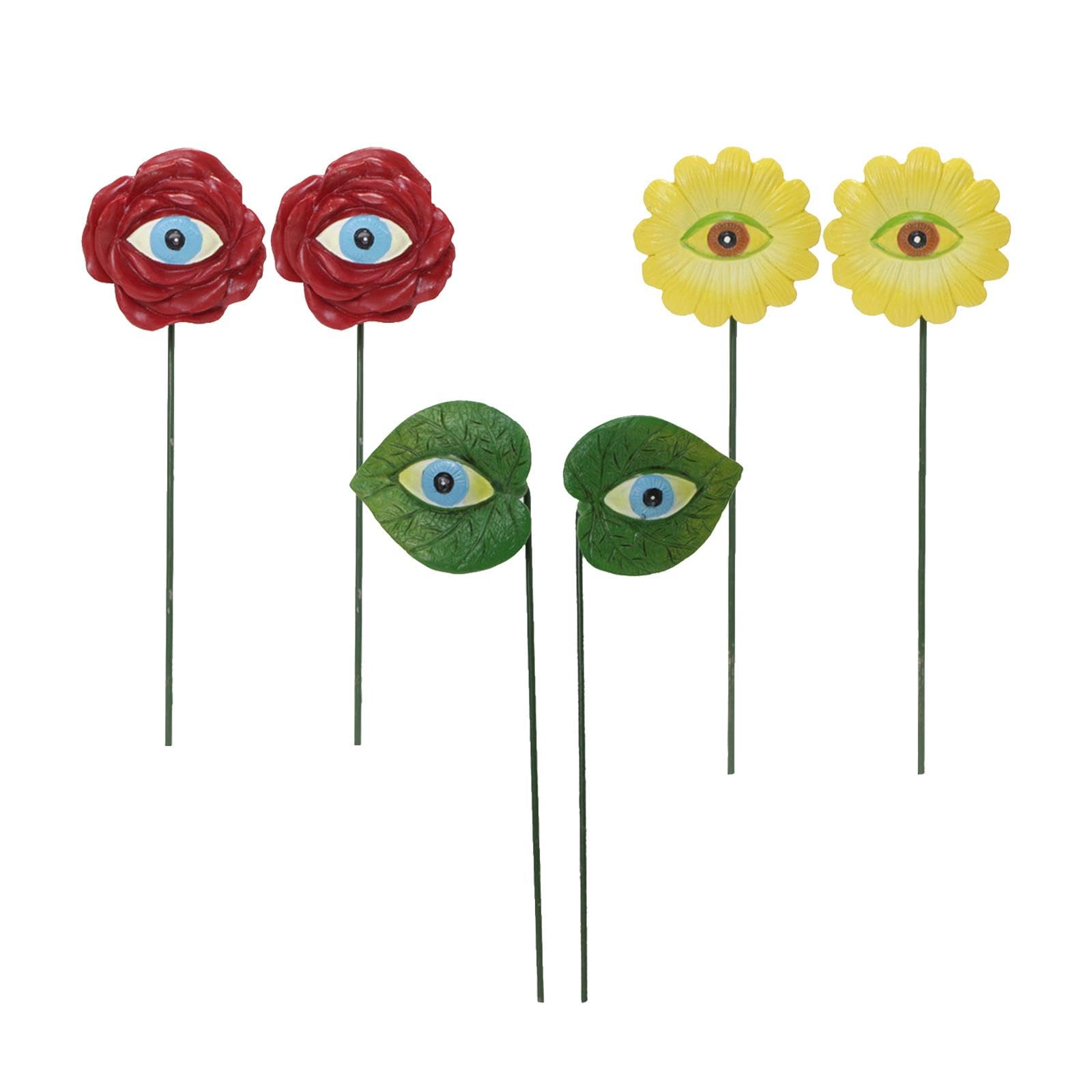 ATORSE 6X Garden Plant Flowers Stick Resin Plant Eyes Stakes Set for Indoor Pathway|Home & Garden|Home Dacor> Floral Dacor-image-4