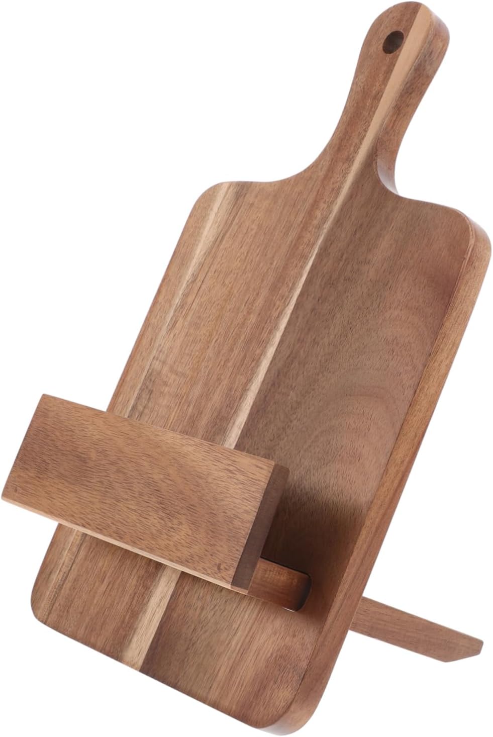Wooden Recipe Holder Stand Wall-Mounted Cookbook Display Rack for Kitchen and Restaurant 1-Piece Rustic Design for Menu and Recipe Organization
