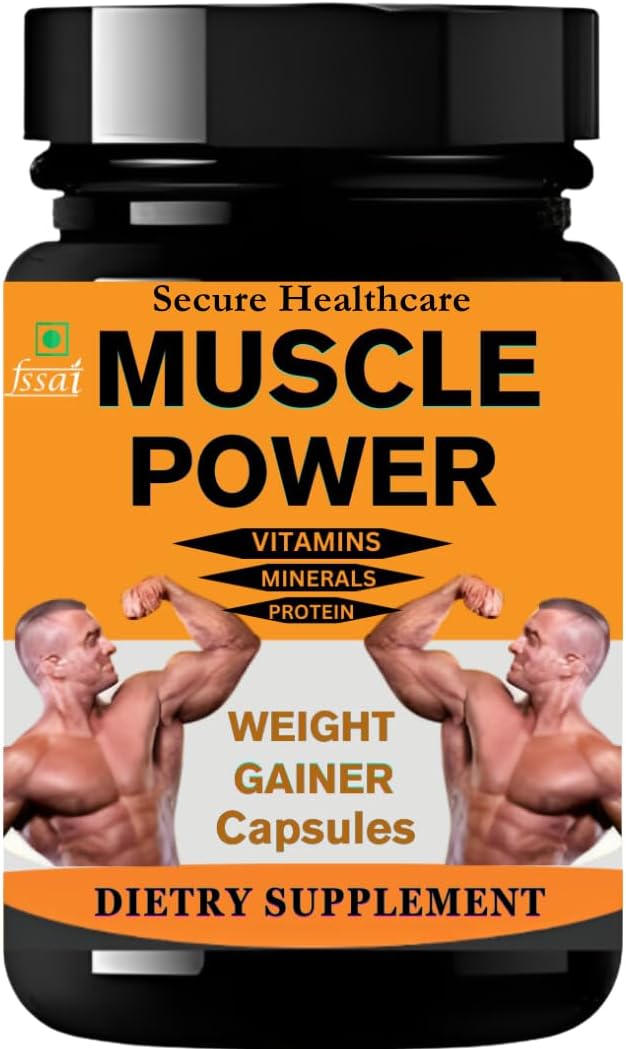 Muscle Power Capsule | Ayurvedic weight gainer I 100% Herbal I Gain Muscle mass I Gain and immunity I 30 capsules