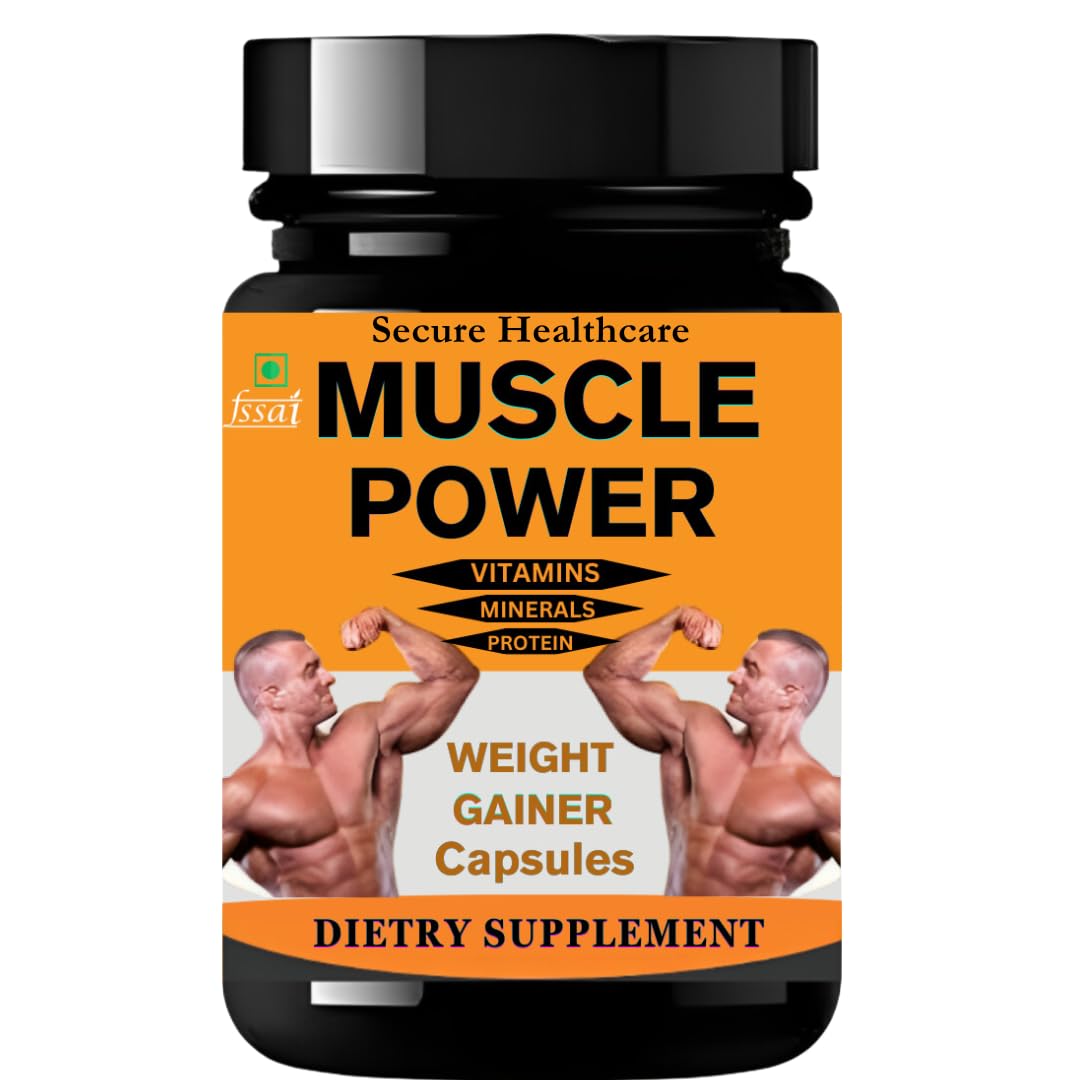 Muscle Power Capsule | Ayurvedic weight gainer I 100% Herbal I Gain Muscle mass I Gain and immunity I 30 capsules