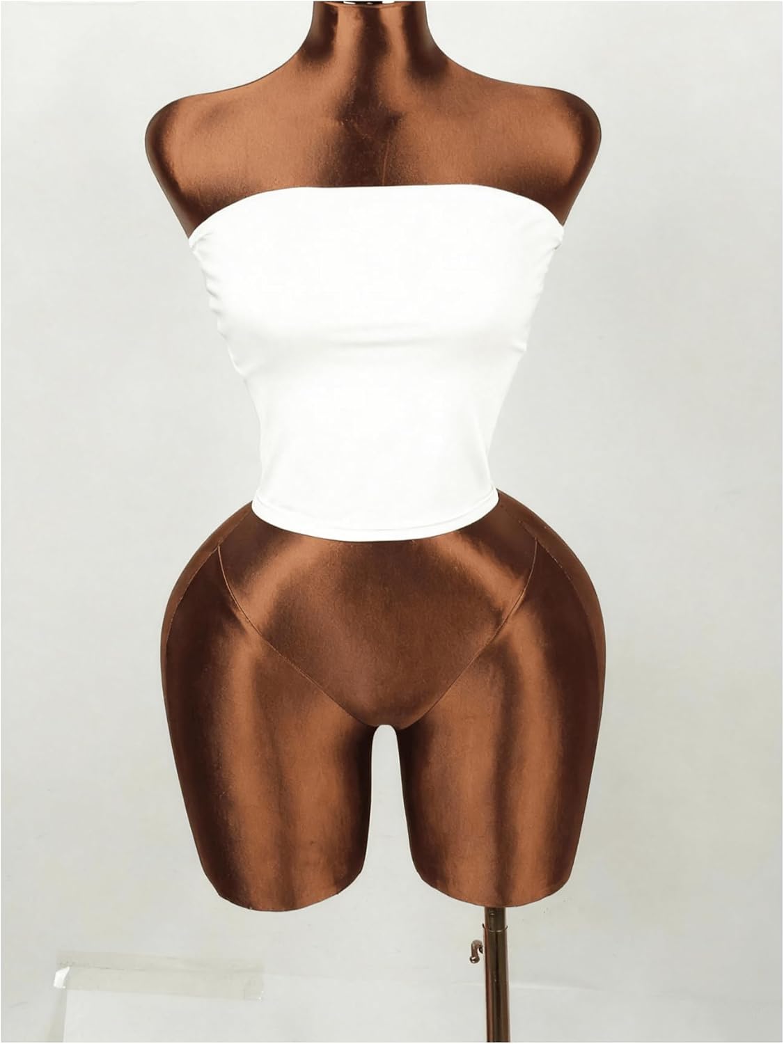 SweatyRocks Women's Strapless Tube Tops Basic Backless Sleeveless Bandeau Going Out Crop Top - Image 3