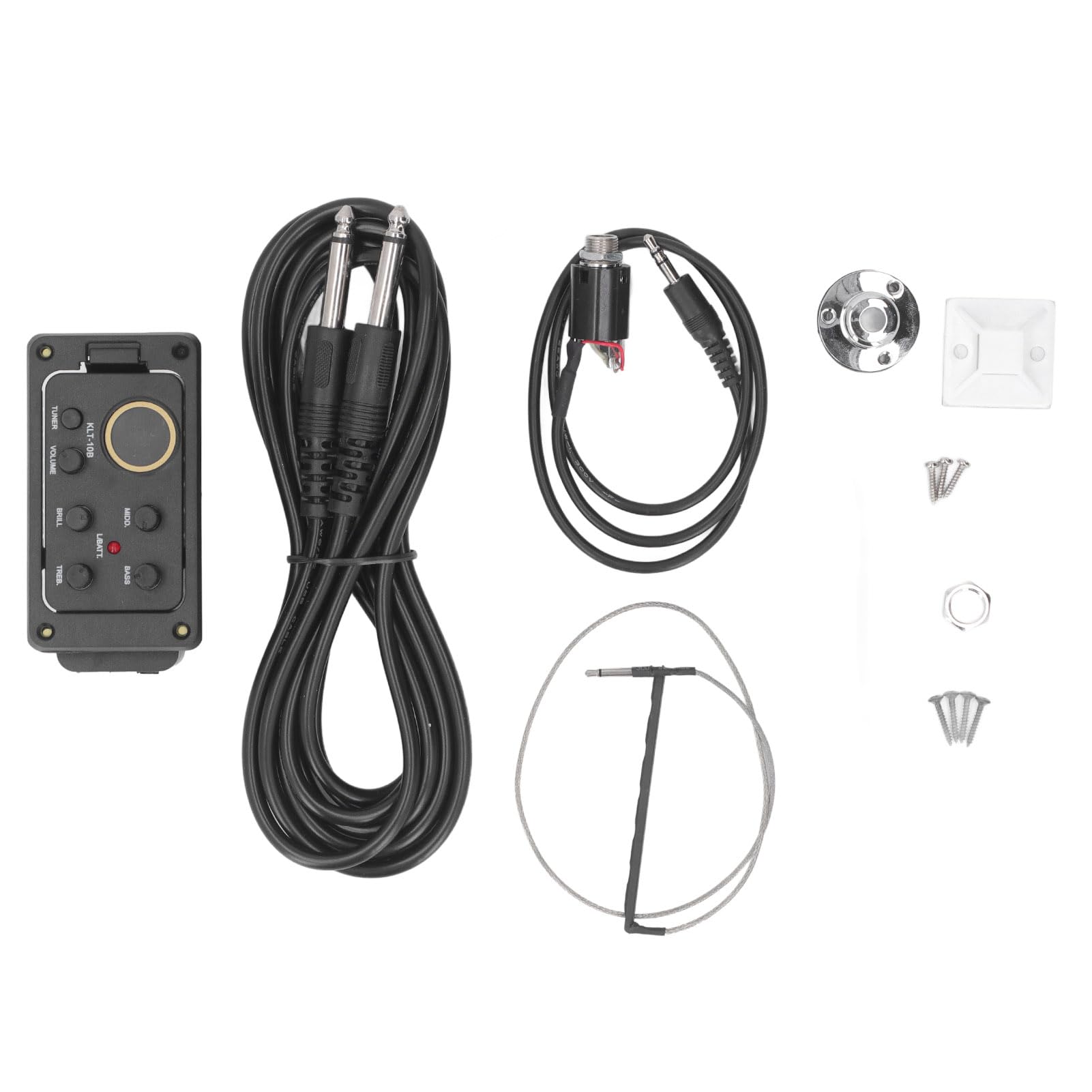 Tonabnehmer für Akustikgitarre 4-Band-EQ-Vorverstärker Equalizer LCD-Tuner Verstärker mit LCD-Display Präzise Klangsteuerung