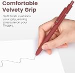 Sooez Stylos de gel, 5 Stylo Pcs mignon avec boule à roulettes, encre noire 0.5mm Stylos d'écriture fin point lisse, Stylo rétractable pour l'écriture, Journaling, fournitures scolaires de bureau Cadeaux pour femmes hommes, Couleur rétro