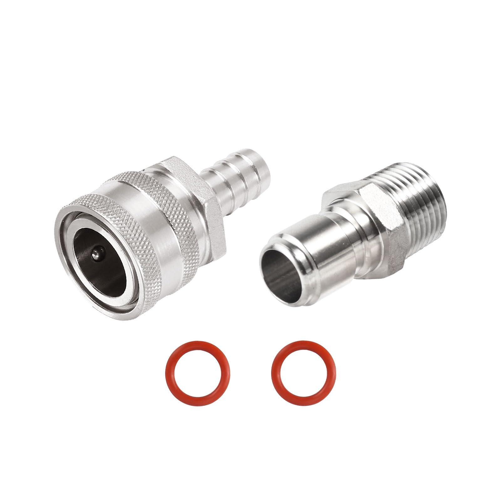 MRbrew Quick Disconnect Set, 304 Stainless Steel 1/2 MPT Male Disconnect 1/2